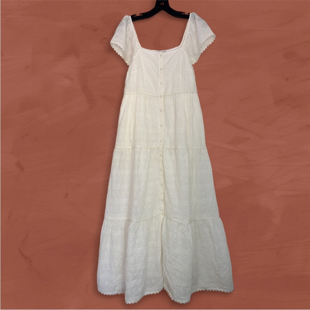 OTHILIA EYELET TIERED DRESS